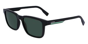 LACOSTE L997S | Unisex-Sonnenbrille | Eckig | Fassung: Kunststoff Schwarz | Glasfarbe: Grün