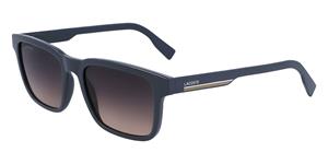 LACOSTE L997S | Unisex-Sonnenbrille | Eckig | Fassung: Kunststoff Grau | Glasfarbe: Grau