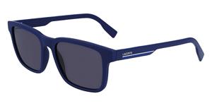 LACOSTE L997S | Unisex-Sonnenbrille | Eckig | Fassung: Kunststoff Blau | Glasfarbe: Grau