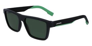 LACOSTE L998S | Herren-Sonnenbrille | Eckig | Fassung: Kunststoff Schwarz | Glasfarbe: Grün