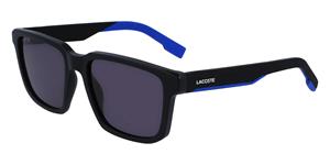 LACOSTE L999S | Unisex-Sonnenbrille | Eckig | Fassung: Kunststoff Schwarz | Glasfarbe: Grau