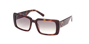 GANT GA8088 | Damen-Sonnenbrille | Eckig | Fassung: Kunststoff Havanna | Glasfarbe: Braun