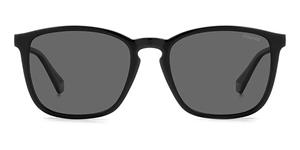 POLAROID PLD 4139/S | Herren-Sonnenbrille | Eckig | Fassung: Kunststoff Schwarz | Glasfarbe: Grau