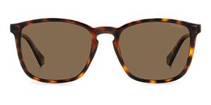 POLAROID PLD 4139/S | Herren-Sonnenbrille | Eckig | Fassung: Kunststoff Havanna | Glasfarbe: Braun