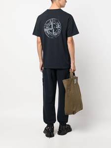 Stone Island Compass logo-embroidered T-shirt - Zwart