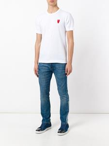 Comme Des Garçons Play t-shirt met logo op voorkant - Wit