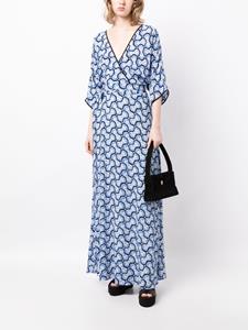DVF Diane von Furstenberg Eloise V-neck maxi dress - Blauw