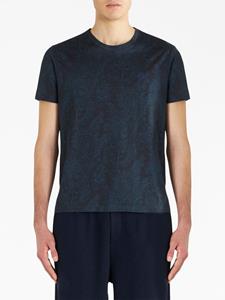 ETRO paisley-print cotton T-shirt - Blauw