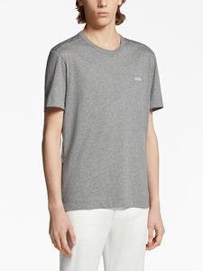 Zegna logo-embroidered short-sleeve T-shirt - Grijs