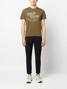 Maison Kitsuné logo-print cotton T-shirt - Groen