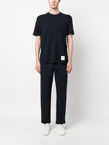 Thom Browne SHORT SLEEVE TEE IN WOOL JERSEY W/ ENG 4 BAR - 415 NAVY