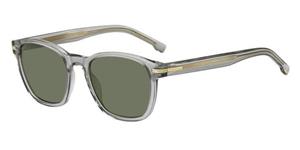 BOSS 1505/S | Herren-Sonnenbrille | Eckig | Fassung: Kunststoff Grau | Glasfarbe: Grün