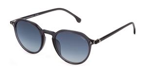 LOZZA LOZSL4321 | Unisex-Sonnenbrille | Panto | Fassung: Kunststoff Grau | Glasfarbe: Blau