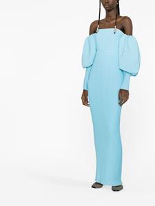 Solace London Geribbelde maxi-jurk - Blauw