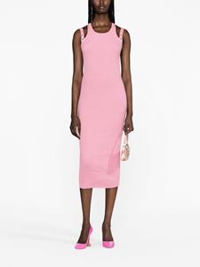 Blumarine ribbed-knit sleeveless dress - Roze