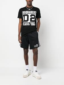 Dsquared2 D2-print short-sleeve T-shirt - Zwart