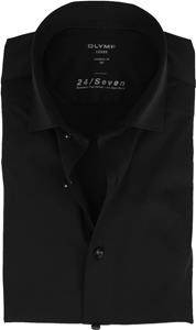 Olymp Luxor Jersey Stretch Overhemd 24/Seven Zwart