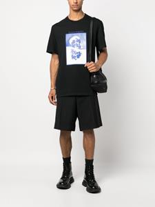 Alexander McQueen graphic-print cotton T-shirt - Zwart