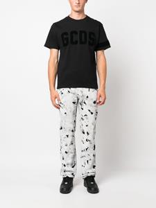 Gcds logo-print cotton T-shirt - Zwart