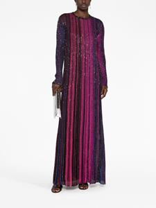 Missoni sequin-embellished pleated maxi dress - Roze
