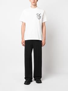 Adidas logo-print cotton T-shirt - Wit