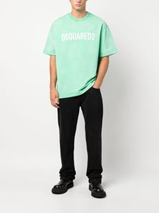 Dsquared2 drop-shoulder cotton T-shirt - Groen