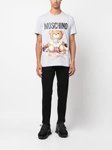 Moschino logo-print cotton T-shirt - Grijs