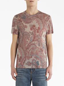 ETRO paisley-print lyocell T-shirt - Rood