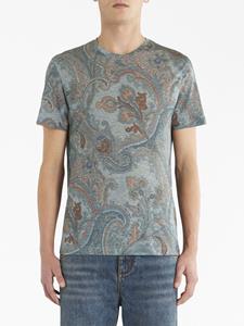 ETRO paisley-print lyocell T-shirt - Blauw