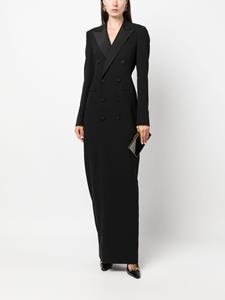Ralph Lauren Collection Maxi-jurk met dubbele rij knopen - Zwart