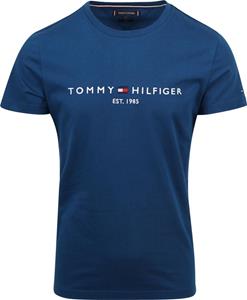 Tommy Hilfiger T-shirt Logo Indigo Blauw