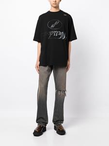 We11done logo-print cotton T-shirt - Zwart