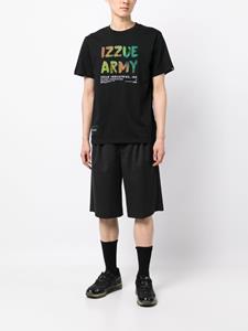Izzue T-shirt met logoprint - Zwart