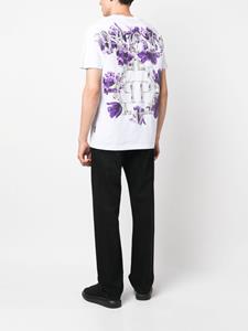 Philipp Plein T-shirt met bloemenprint - Wit