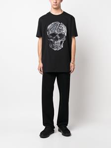 Philipp Plein T-shirt met doodskop - Zwart