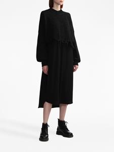 Y's Maxi-jurk met gelaagd effect - Zwart