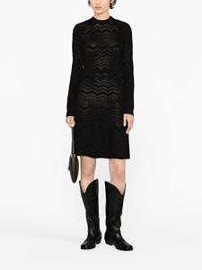 Missoni zigzag crochet-knit dress - Zwart
