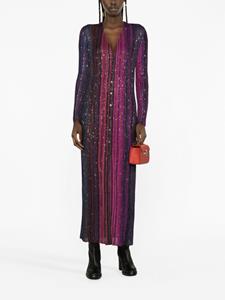 Missoni sequin-embellished striped maxi dress - Paars