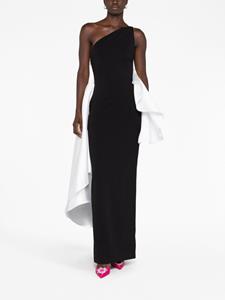 Solace London Calla one-shoulder dress - Zwart
