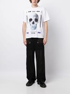 Neighborhood skull-print cotton T-shirt - Wit