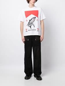 Neighborhood x DSC shark-print cotton T-shirt - Wit