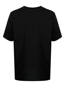 Family First logo-embroidered cotton T-shirt - Zwart