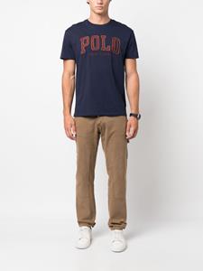 Polo Ralph Lauren logo-embroidered cotton T-shirt - Blauw
