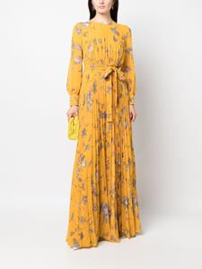 Erdem Maxi-jurk met bloemenprint - Geel