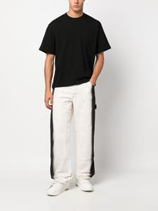 Sacai side-slits cotton T-shirt - Zwart