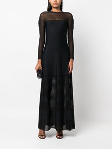Ralph Lauren Collection Semi-doorzichtige maxi-jurk - Zwart