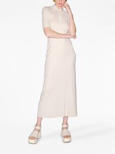 Rosetta Getty Maxi-jurk met korte mouwen - Beige