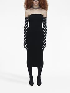 Marc Jacobs strapless ribbed-knit tube dress - Zwart