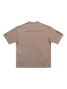 Balenciaga T-shirt met print - Bruin