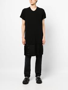 Julius Ripple layered T-shirt - Zwart